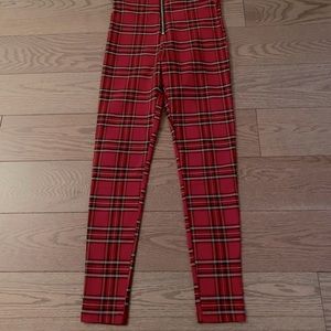 Zara tartan leggings size XS